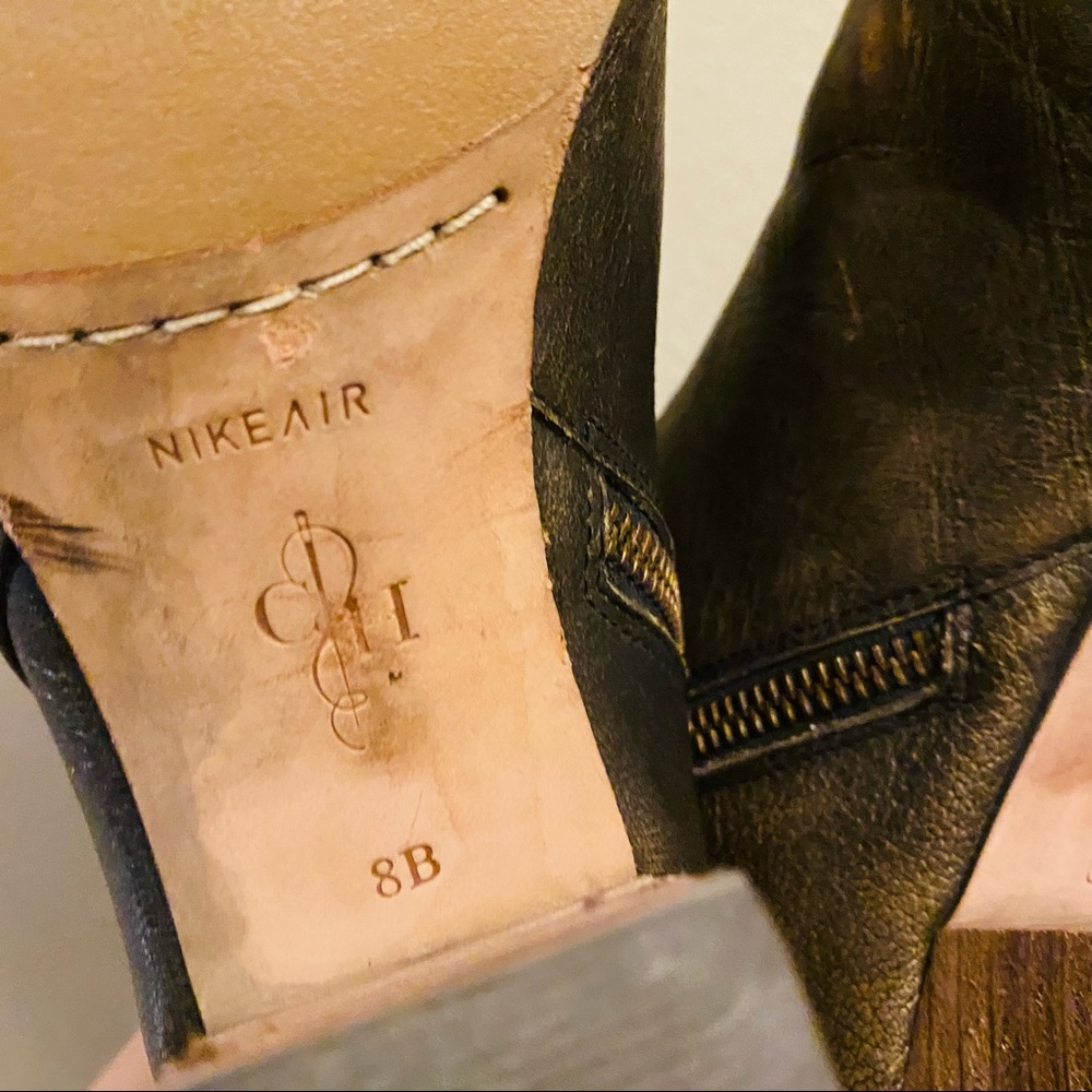 Cole Haan Nike Air Distressed Bronze Booties, Size 8B - Picture 9 of 11